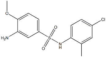 3-amino-N-(4-chloro-2-methylphenyl)-4-methoxybenzene-1-sulfonamide Struktur