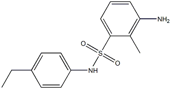 3-amino-N-(4-ethylphenyl)-2-methylbenzene-1-sulfonamide Struktur