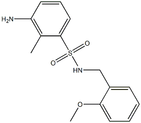 3-amino-N-[(2-methoxyphenyl)methyl]-2-methylbenzene-1-sulfonamide Struktur