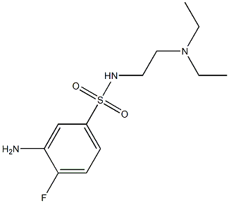 3-amino-N-[2-(diethylamino)ethyl]-4-fluorobenzene-1-sulfonamide Struktur