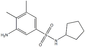 3-amino-N-cyclopentyl-4,5-dimethylbenzene-1-sulfonamide Struktur