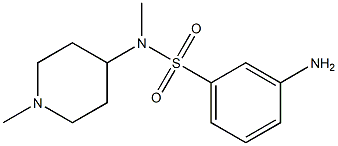 3-amino-N-methyl-N-(1-methylpiperidin-4-yl)benzenesulfonamide Struktur