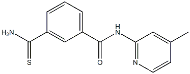 3-carbamothioyl-N-(4-methylpyridin-2-yl)benzamide Struktur