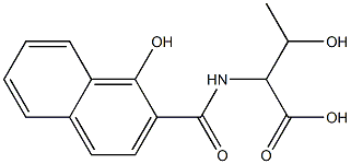 3-hydroxy-2-[(1-hydroxy-2-naphthoyl)amino]butanoic acid Struktur