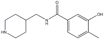 3-hydroxy-4-methyl-N-(piperidin-4-ylmethyl)benzamide Struktur