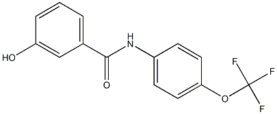 3-hydroxy-N-[4-(trifluoromethoxy)phenyl]benzamide Struktur