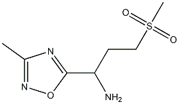 3-methanesulfonyl-1-(3-methyl-1,2,4-oxadiazol-5-yl)propan-1-amine Struktur