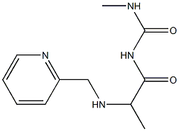 3-methyl-1-{2-[(pyridin-2-ylmethyl)amino]propanoyl}urea Struktur