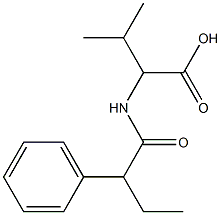 3-methyl-2-(2-phenylbutanamido)butanoic acid Struktur