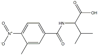 3-methyl-2-[(3-methyl-4-nitrophenyl)formamido]butanoic acid Struktur