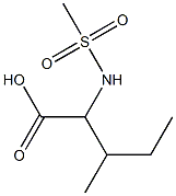 3-methyl-2-[(methylsulfonyl)amino]pentanoic acid Struktur