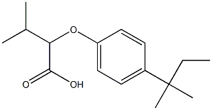 3-methyl-2-[4-(2-methylbutan-2-yl)phenoxy]butanoic acid Struktur