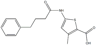 3-methyl-5-(4-phenylbutanamido)thiophene-2-carboxylic acid Struktur