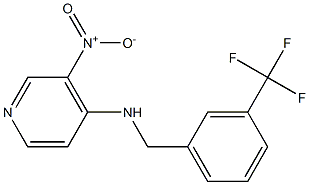 3-nitro-N-{[3-(trifluoromethyl)phenyl]methyl}pyridin-4-amine Struktur