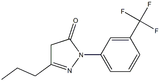 3-propyl-1-[3-(trifluoromethyl)phenyl]-4,5-dihydro-1H-pyrazol-5-one Struktur