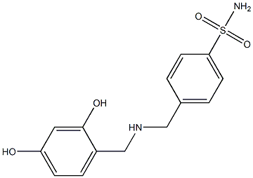 4-({[(2,4-dihydroxyphenyl)methyl]amino}methyl)benzene-1-sulfonamide Struktur