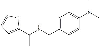 4-({[1-(furan-2-yl)ethyl]amino}methyl)-N,N-dimethylaniline Struktur