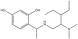 4-(1-{[2-(dimethylamino)-3-ethylpentyl]amino}ethyl)benzene-1,3-diol Struktur