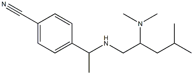 4-(1-{[2-(dimethylamino)-4-methylpentyl]amino}ethyl)benzonitrile Struktur