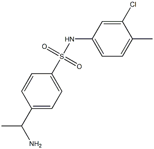 4-(1-aminoethyl)-N-(3-chloro-4-methylphenyl)benzene-1-sulfonamide Struktur