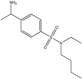 4-(1-aminoethyl)-N-butyl-N-ethylbenzene-1-sulfonamide Struktur