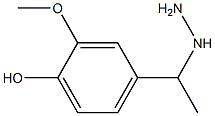 4-(1-hydrazinylethyl)-2-methoxyphenol Struktur