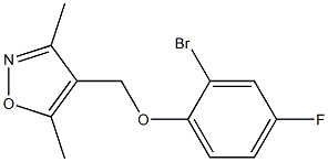 4-(2-bromo-4-fluorophenoxymethyl)-3,5-dimethyl-1,2-oxazole Struktur