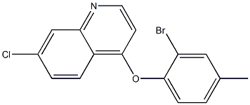 4-(2-bromo-4-methylphenoxy)-7-chloroquinoline Struktur