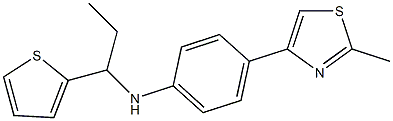 4-(2-methyl-1,3-thiazol-4-yl)-N-[1-(thiophen-2-yl)propyl]aniline Struktur