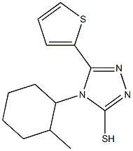 4-(2-methylcyclohexyl)-5-(thiophen-2-yl)-4H-1,2,4-triazole-3-thiol Struktur