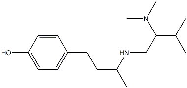 4-(3-{[2-(dimethylamino)-3-methylbutyl]amino}butyl)phenol Struktur