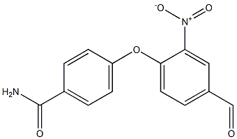 4-(4-formyl-2-nitrophenoxy)benzamide Struktur