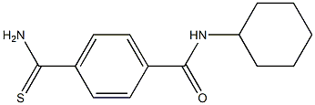 4-(aminocarbonothioyl)-N-cyclohexylbenzamide Struktur