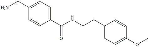 4-(aminomethyl)-N-[2-(4-methoxyphenyl)ethyl]benzamide Struktur