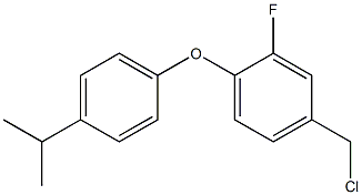 4-(chloromethyl)-2-fluoro-1-[4-(propan-2-yl)phenoxy]benzene Struktur