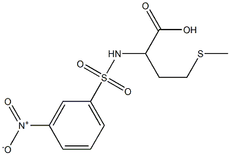 4-(methylsulfanyl)-2-[(3-nitrobenzene)sulfonamido]butanoic acid Struktur