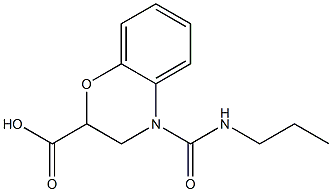 4-(propylcarbamoyl)-3,4-dihydro-2H-1,4-benzoxazine-2-carboxylic acid Struktur