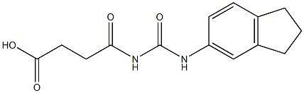 4-[(2,3-dihydro-1H-inden-5-ylcarbamoyl)amino]-4-oxobutanoic acid Struktur