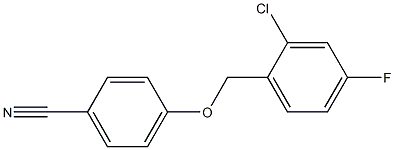 4-[(2-chloro-4-fluorophenyl)methoxy]benzonitrile Struktur