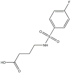 4-[(4-fluorobenzene)sulfonamido]butanoic acid Struktur