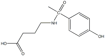 4-[1-(4-hydroxyphenyl)acetamido]butanoic acid Struktur