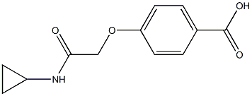 4-[2-(cyclopropylamino)-2-oxoethoxy]benzoic acid Struktur