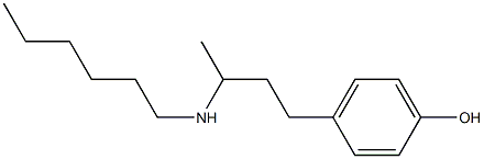 4-[3-(hexylamino)butyl]phenol Struktur