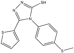 4-[4-(methylsulfanyl)phenyl]-5-(thiophen-2-yl)-4H-1,2,4-triazole-3-thiol Struktur