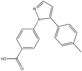 4-[5-(4-methylphenyl)-1H-pyrazol-1-yl]benzoic acid Struktur