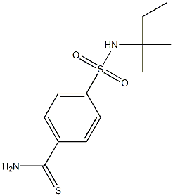 4-{[(1,1-dimethylpropyl)amino]sulfonyl}benzenecarbothioamide Struktur