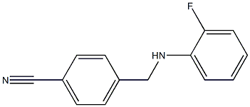 4-{[(2-fluorophenyl)amino]methyl}benzonitrile Struktur