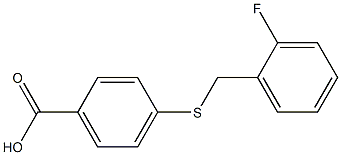 4-{[(2-fluorophenyl)methyl]sulfanyl}benzoic acid Struktur