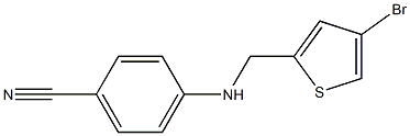 4-{[(4-bromothiophen-2-yl)methyl]amino}benzonitrile Struktur