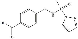 4-{[1-(1H-pyrazol-1-yl)acetamido]methyl}benzoic acid Struktur